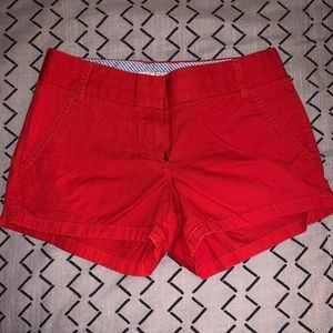 Red chino shorts from J.Crew